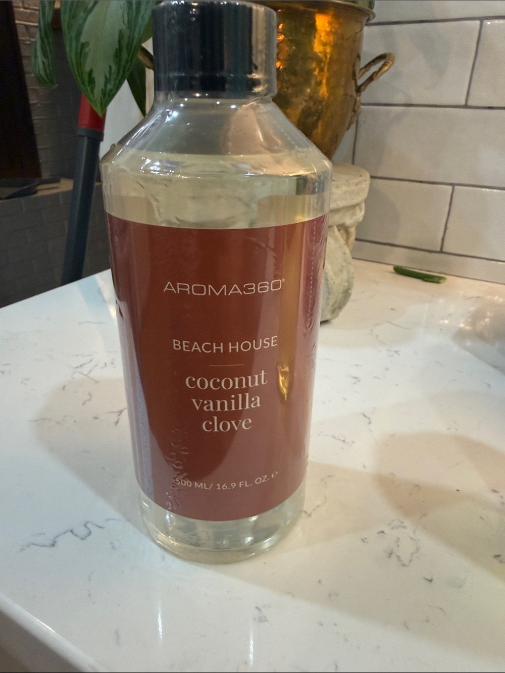 Aroma360 Beach House Coconut Vanilla Clove Reed Diffuser Refill - Brown